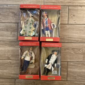Vintage Peggy Nisbet Dolls Colonial America England Mix Lot of 4 Dolls